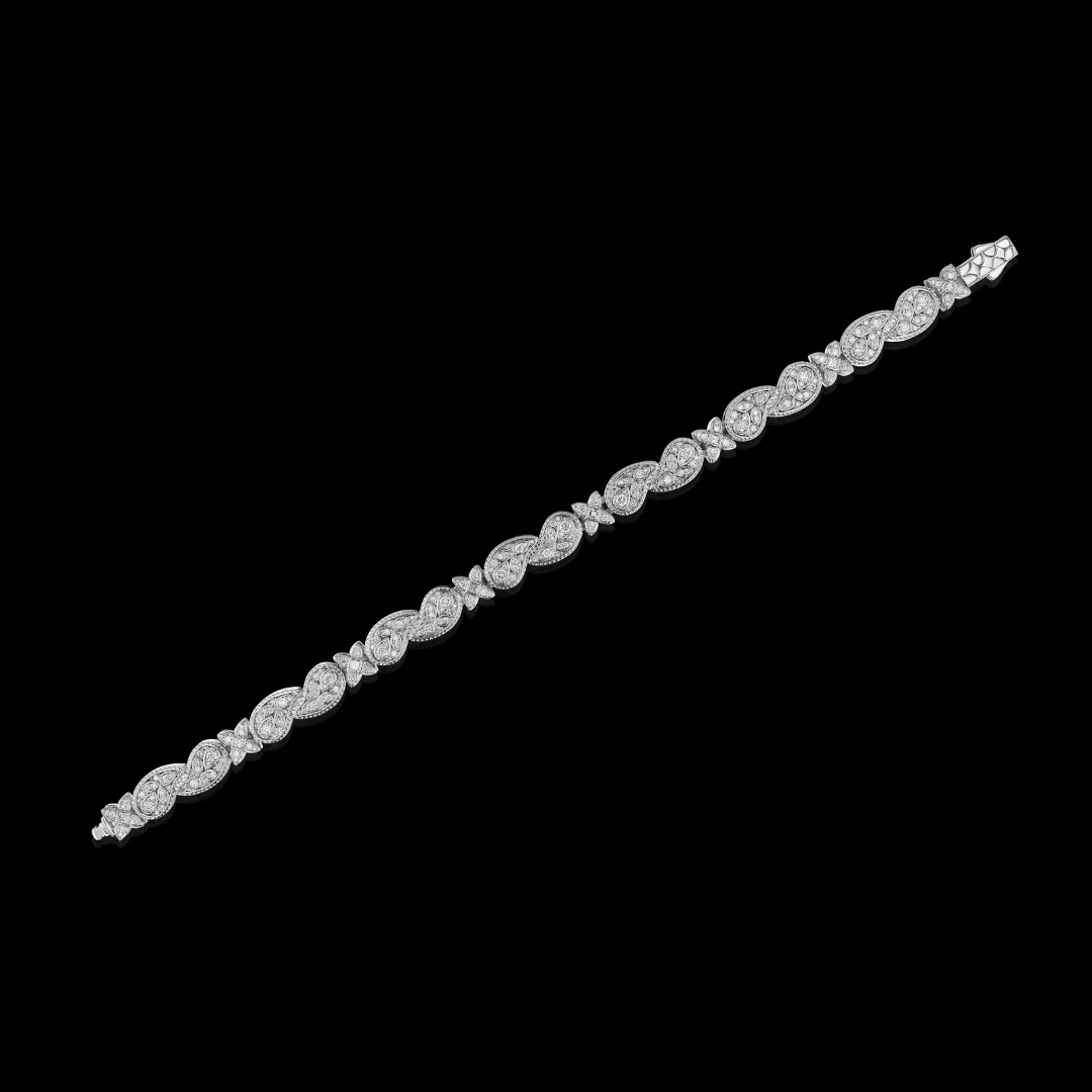 Diamond bracelet on a black background